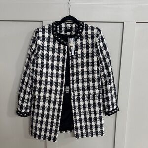 Chic Black and White Women's Coat